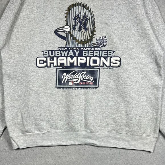 2000 New York Yankees Subway World Series Champions LEE Sport Sweatshirt Mens XL - Picture 3 of 14